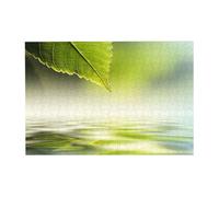 300pcsGreen Leaf Reflecting In River Water Puzzles With Packaging Box for Adults-Wooden Jigsaw Puzzle