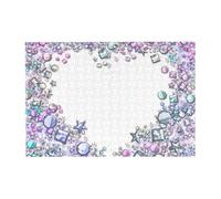 300pcsHeart Star Glitter Sequins Sparkle Sparkling Cute Puzzles With Packaging Box for Adults-Wooden Jigsaw Puzzle