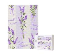 300pcsLavender Season Aroma Charming Puzzles With Packaging Box for Adults-Wooden Jigsaw Puzzle