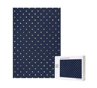 300pcsModern Elegant Navy Blue Gold Polka Dots Puzzles With Packaging Box for Adults-Wooden Jigsaw Puzzle