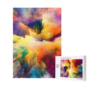 300pcsMulti Coloured Cloud Explosion Puzzles With Packaging Box for Adults-Wooden Jigsaw Puzzle