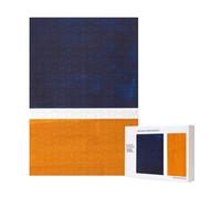 300pcsNavy Blue Yellow Ochre Abstract Absorbent Puzzles With Packaging Box for Adults-Wooden Jigsaw Puzzle