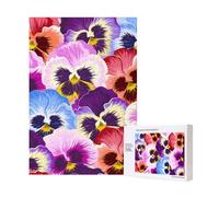 300pcsPansies Puzzles With Packaging Box for Adults-Wooden Jigsaw Puzzle