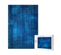 300pcsProgrammer Binary Code Blue Puzzles With Packaging Box for Adults-Wooden Jigsaw Puzzle