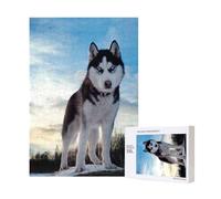 300pcsSiberian Husky 1 Puzzles With Packaging Box for Adults-Wooden Jigsaw Puzzle