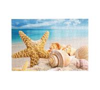 300pcsStarfish And Seashells On Beach Puzzles With Packaging Box for Adults-Wooden Jigsaw Puzzle