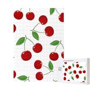 300pcsSweet Cherry Pattern Puzzles With Packaging Box for Adults-Wooden Jigsaw Puzzle