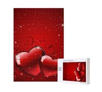 300pcsValentines Glitters Love Hearts Printed Puzzles With Packaging Box for Adults-Wooden Jigsaw Puzzle