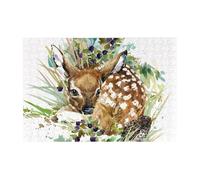 300pcsWatercolor Wildlife Deer Puzzles With Packaging Box for Adults-Wooden Jigsaw Puzzle