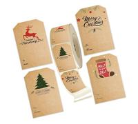 300Pieces Christmas Tree Snowflake Sticker Adhesive Labels for Kids Holiday Party Classroom Winter Paper Sticker Safe Kids Holiday Decoration