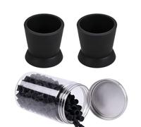 300Pieces Tattoo Ink Cup Silicone Color Cup Small Ink Containers Makeup Pigment Holder Tattoo Accessory for Eyebrow Eyeliner Tattoo Ink (Black)