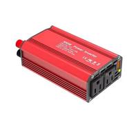 300W 12V DC to AC Car with PD 65W USB C and 18W QC3 0 USB A Ports Aluminum Alloy Intelligent Cooling Fan for Road Trips Camping Laptops Phones Refrigerators Red