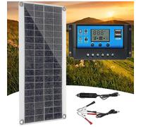 300w 12v Solar Panel, Solar Panel Kit, Battery Charger Kit With 60a Solar Charge Controller For Rv, Yacht, Outdoor, Garden, Lighting