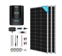 300W/360W 12V/24V Monocrystalline Solar Premium Kit w/Rover 40A Charger Controller - 300W Rigid Solar Panel Kit (3x100W)