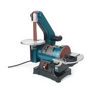 300W Belt Polishing Grinding Sanding Machine 125mm Sand Disc Small Woodworking Desktop Sander Grinder Polisher 25.4*762mm for Gem Stone