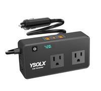 300W Car Power Inverter YSOLX Converts 12V DC to 110V AC for Laptops and Phones with 24W Fast Charging USB