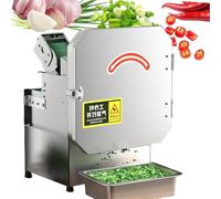 300w Commercial Vegetable Cutter,Heavy Duty Electric Slicer,The Single Processing Volume Reach 500 Grams,for Green,Onions,Peppers,Potatoes,Mushrooms,Stainless Steel Professional Grade