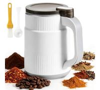 300w Electric Coffee Grinder - 6 Blade 304 Stainless Steel Blade | Compact Spice and Herb Grinder for Pepper,Grain,Nuts Dry IngredientsPowder Grinding Machine with Cleaning Brush & Spoon