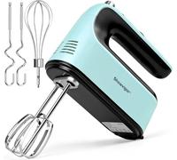 300W Electric Hand Mixer, 5 Speed Handheld Mixer with 5 Stainless Steel Beaters, Includes Dough Hooks & Whisks for Baking, Mixing, Whisking Eggs & Cream