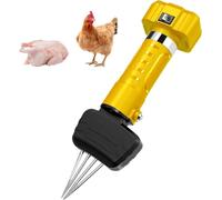 300W Electric Poultry Feather Plucker, Quick Chicken Plucker with Replaceable Head, Adjustable Cone Gap, Dual Use Charging/Plug-In for Chicken, Duck, Goose