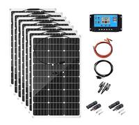 300W Flexible Solar Panel Kit - 18V Monocrystalline Panels with 40A Charge Controller for Off-Grid RV, Motorhome, Caravan, Boat & Roof Installations - Ideal for Uneven Surfaces
