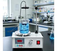 300W Magnetic Stirrer with Heating Plate, with Digital Display Magnetic Stirrer and Precise Temperature Control, 0-2600RPM, for fields such as biochemistry labo