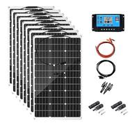 300W Monocrystalline Solar Panel - 40A Solar Charge Controller for RV, Camper, Boat, Home Off-Grid - High Efficiency PV Power Generation, 7 Panels for Maximum Output