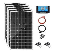 300W Monocrystalline Solar Panel with 40A Regulator - High Efficiency PV Power Generation for RV, Campervan, Boat, Off-Grid Home - 7 Panels for Ultimate Energy Solution