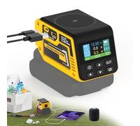 300W Power Voltage Regulator Compatible with Dewalt 20V Battery, 2V-30V Voltage Regulator with 1 DC Voltage Regulating Socket, 1 USB Ports & 100W Type-C Fast Charging, 15W Magnetic Wireless Charging