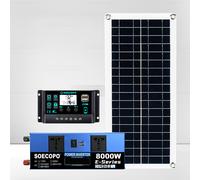 300W Solar Panel Kit 8000W Power Inverter 12V DC to 220V AC 100A Controller KiOT