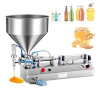 300W Stainless Steel Pneumatic Paste Filling Machine,Quantitative Filling Machine Semi-Automatic Single Head Viscous Liquid Filling,for Oil,Skin Care,100-1000ML