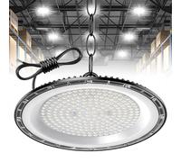300W UFO LED High Bay Light, 6500K Cold White Workshop Lighting, 20000LM Super Bright Workshop Lighting, IP65 Waterproof Industrial Lights with 50cm Chain for Workshop, Warehouse, Garage, Factory