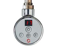 300W WATT NOVA Live Chrome Thermostatic (Room Stat) Electric Towel Rail Heating Element