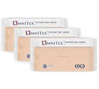 300x Omnitex XL Patient Cleansing Dry Wipes - UK Made | Soft Daily Care & Comfort | High Absorbency, Gentle & Strong | Adult Wipes for Incontinence, Bed Bath & outdoors (3x Pack of 100)