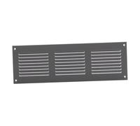 300x100mm / 12x4" inch Grey Metal Air Vent Grille Cover with Insect Mesh - Ventilation Cover