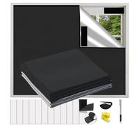 300x145cm 100% Blackout Blind Portable Blackout Blind No Need to Punch Holes,Self-Adhesive Strip for Easy Removal and Installation,Easy to Cut Thin,Lightweight,Large for Nursery Bedroom and Travel