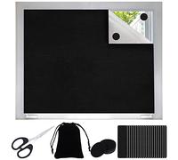 300x145cm Portable Blackout Blind, Blackout Curtain Adjustable Thermal Blackout Curtains for Bedroom Curtains and Draperies Lightweight,Sun Block with 40 self-adhesive fasteners