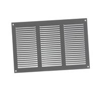 300x200mm / 12x8" inch Grey Metal Air Vent Grille Cover with Insect Mesh - Ventilation Cover