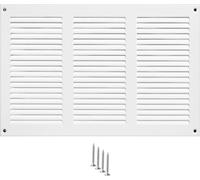 300x200mm Vent Cover - White 12x8 inch Air Grille for Wall and Ceiling - Metal Ventilation Grille with Mesh - Rectangular Ventilation Register for Indoor and Ourdoor Use