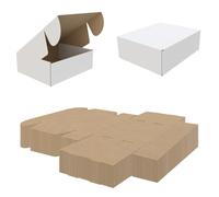 300x240x100 || 12x9x4" Inches || Pack of 10 || AKAR Strong Die Cut Postal Mailing Cardboard Boxes White Small Parcel Ideal for Gift Packet DVD Jewellery Shipping Box Die cut boxes