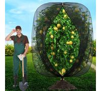 300x300CM Fruit Tree Netting Bird Protection with Drawstring and Zipper,Insect Bird Barrier Netting Mesh,large Garden Fruit Netting Fine Mesh for Blueberry Vegetables Strawberry Flower