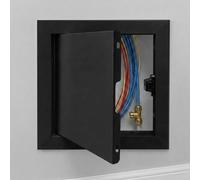 300x300mm Aluminium Access Panel, Square Inspection Hatch with Push Lock, Flush Fit Metal Access Panel for Plasterboard Wall & Ceiling, Conceals Pipes(Black,30x50cm)