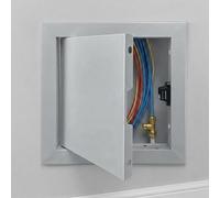300x300mm Aluminium Access Panel, Square Inspection Hatch with Push Lock, Flush Fit Metal Access Panel for Plasterboard Wall & Ceiling, Conceals Pipes(Gray,45x50cm)