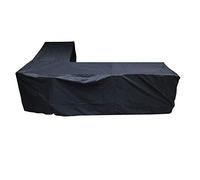 300x300x98cm Outdoor Corner Sofa Cover with Windproof Straps, 210D Heavy-Duty Waterproof Patio Furniture Covers for L Shaped Sectional Sofa Cover Outdoor, Indoor/Outdoor Dustproof Sofa Protector