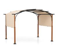 300x360cm Retractable Pergola Arched Patio Pergola Outdoor Gazebo