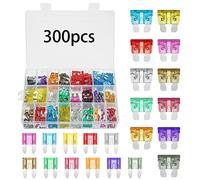 300xCar 5A 7.5A 10A 15A 20A 25A 30A 35A 40A Small Assortment Automotive Type Combination With Box Clip Fuses Assortment Kit Holder Block Automotive Light Slderable Led Bus