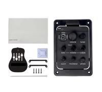 301 Acoustic Guitar Preamp Pickup 4 Band Acoustic Guitar Pickup With Tuner Soundhole Equalizers Accessories Enduring Double Model Preamp Tuner Piezo