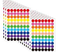 3010 Pack,20mm Coloured Dot Stickers Sticky Labels,10 Colours,Circle Stickers Sticky Dots Round Labels