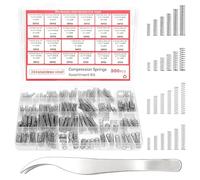 301PCS Compression Spring Set, Small Springs, with Tweezers, 23 Different Sizes of Stainless Steel Springs, for DIY, Household and Automotive Repairs.