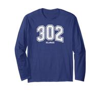 302 Delaware Arched Athletic Design with Details Long Sleeve T-Shirt